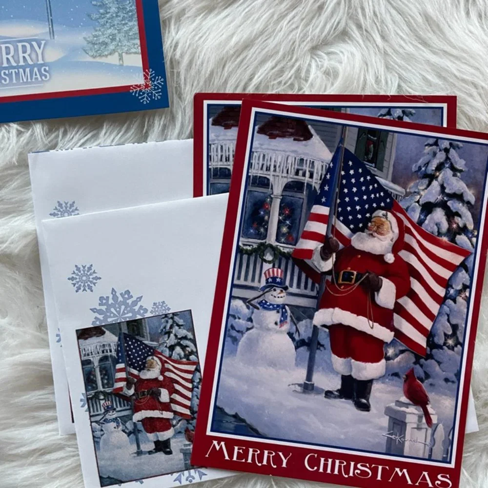10 Holiday cards with matching print envelopes